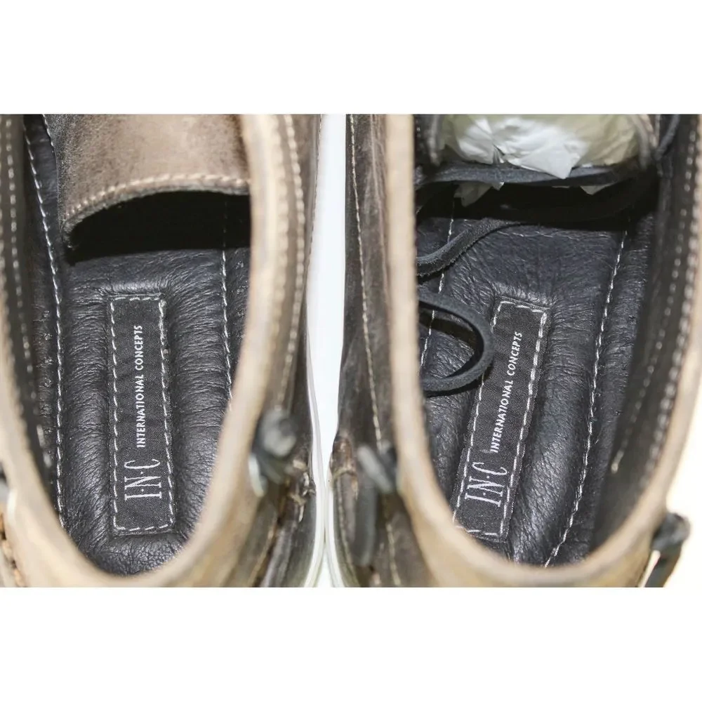 INC International Concepts Yacht Gray Boat Shoes 8